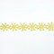 Designer’s Shop White/ Gold Daisy Floral Lace Trim ( VL 6118 ) 1-1/2” x 5 yard